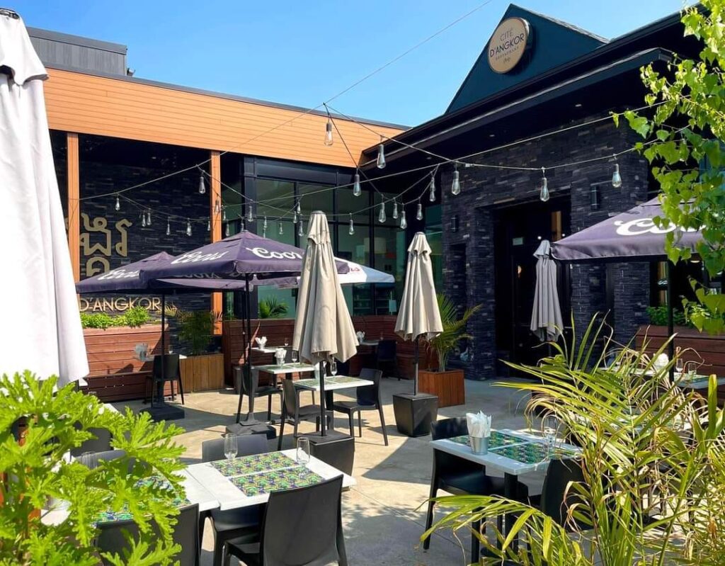 La terrasse du restaurant Cité d'Angkor