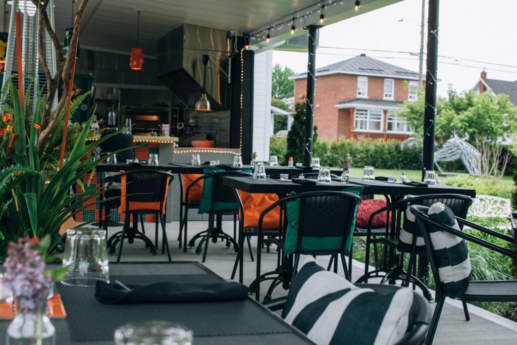 Terrasse du resto Anna e Tina buvette italienne